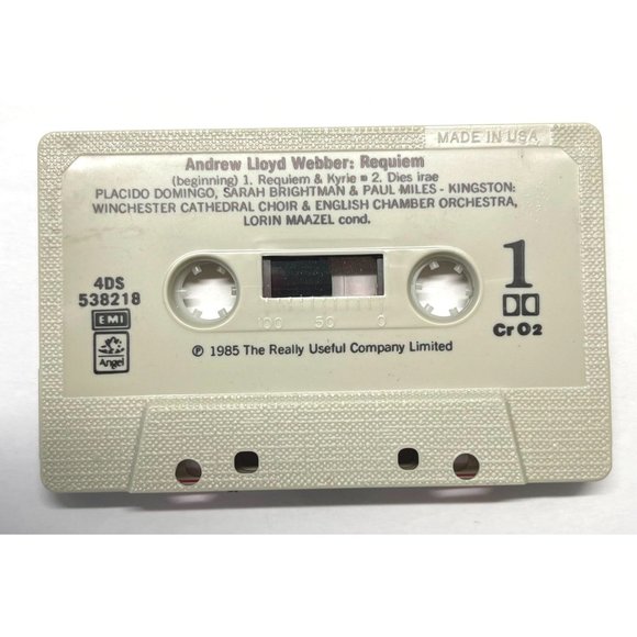 Requiem Andrew Lloyd Webber Cassette Tape 1985 Placido Domingo Lorin Maazel - Picture 4 of 6